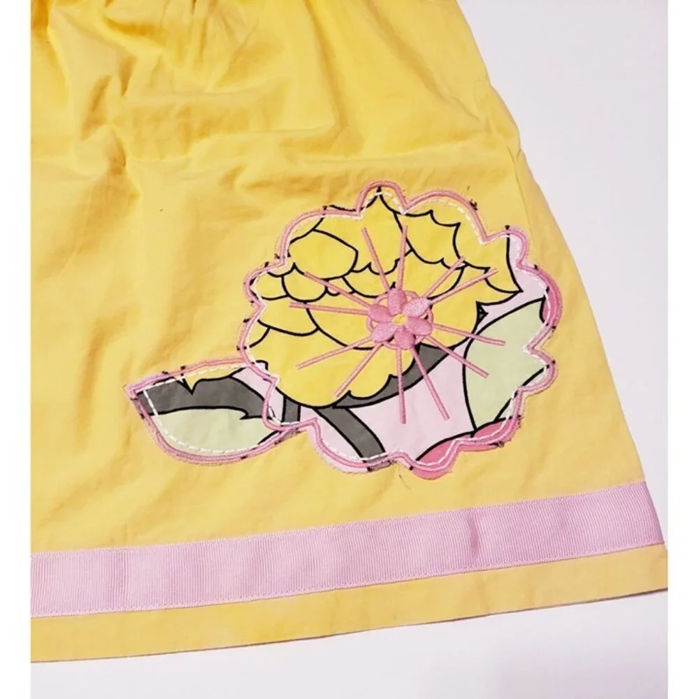 Hanna Andersson yellow dress 80 / 18-24 months pillowcase sundress beach summer